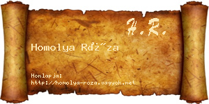 Homolya Róza névjegykártya