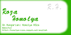 roza homolya business card