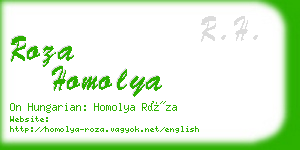 roza homolya business card
